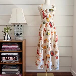 Bailey Rose Bon Appetite Smocked Dress size M